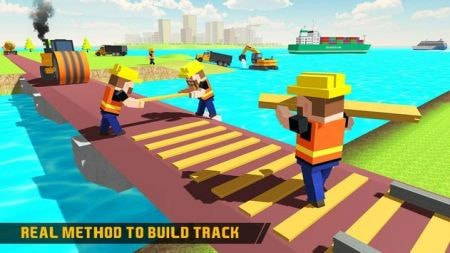 水路火车轨道建造者(River Road Train Track Builder)游戏